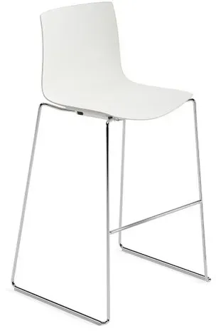 Arper Barhocker Catifa 46 zweifarbig Kufengestell Chrom