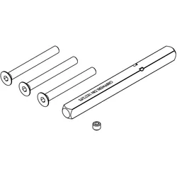 Griffwerk Montage-Set TITANO Schild SB_884 Drücker/Drücker  Voll-Wechselstift 9x9mm mit Schrauben TS 85-90mm