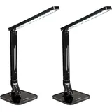 Tectake Schreibtischlampe Schwarz 2 St.