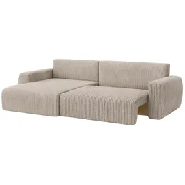 kaiser möbel Ecksofa Cord 2-Sitzer Dunkelbeige