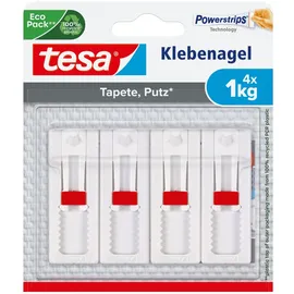 Tesa Powerstrips Klebenägel für max. 1,0 kg, 2,4 x 6,4 cm, 4 St.