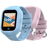 CELLY KIDSWATCH4G BT 40 mm Kunststoffgehäuse schwarz Silikonarmband blau M