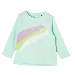 s.Oliver Langarmshirt mit Frontprint türkis, Babymode (6 - 24 Monate)