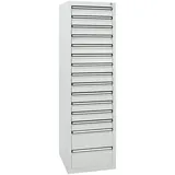 stumpf metall Stumpf Schubladenschrank Serie STS 410, 15 Schubladen lichtgrau (13x100, 2x200mm)
