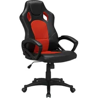 Hti-Living Drehstuhl Schwarz-Rot Daytona