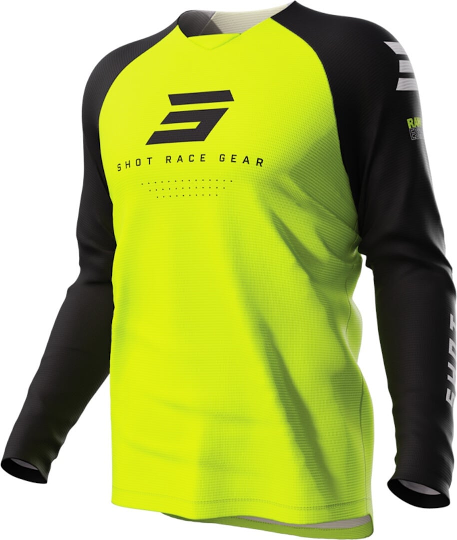 Shot Draw Escape Motorcross Jersey voor kinderen, zwart-geel, 6 - 7