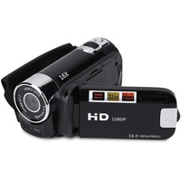Digitaler Camcorder, Full HD 270 ° Drehung 1080P 16X High Definition Video DV-Kamera Professionelle -Videokamera für Picknick-Camping im Freien(Schwarz)