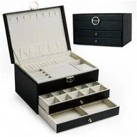 ADEL DREAM AdelDream Schmuckkasten dreistöckige Schmuckbox Schmuckschatulle mit linearem