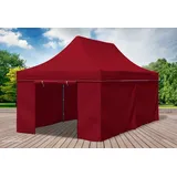 Faltpavillon Faltzelt Pavillon 3x6m Bordeaux Gartenzelt Klappzelt Wasserdicht