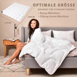 sei design heimtextilien inh. i. richter SWAN Sommer Faserbett Luxusklasse 135x200 - leichte Mikrofaser Bettdecke der - - Weiß