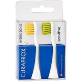 Curaprox Hydrosonic Sensitive Bürstenköpfe für Schallzahnbürste, Duo-Pack, gelb/grün