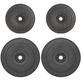 TrainHard Hantelscheiben Gewichte aus Kunststoff Zement Gesamtgewichte 30kg (2x5kg, 2x10kg)