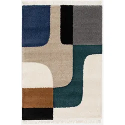Shaggy-Innenteppich, geometrisches Muster, cremefarben  - sweeek