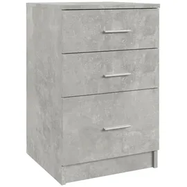 vidaXL Nachtschrank Betongrau 40 x 40 x 63 cm Grau
