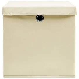 vidaXL Aufbewahrungsbox 28 x 28 x 28 cm 4-tlg. creme