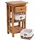 DESIGN DELIGHTS Telefontisch, Honig, Holz, 38x70x28 cm, Wohnzimmer, Wohnzimmertische, Beistelltische