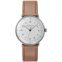 JUNGHANS max bill Handaufzug Leder 34 mm 027/3701.02