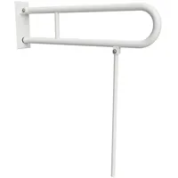 Brillantbad BELP Stützklappgriff in U-Form mit Standfuß Eisen Weiß 100x800x616 mm, 120 kg Traglast für Bad & WC >> zum Bohren