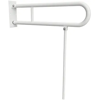 Brillantbad BELP Stützklappgriff in U-Form mit Standfuß Eisen Weiß 100x800x616 mm, 120 kg Traglast für Bad & WC >> zum Bohren