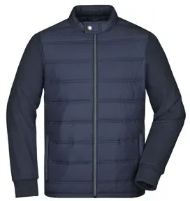 Herren Hybrid Sweatjacke JN1124, navy-blau, Größe L - navy - L