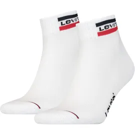 Levi's LEVIS MID CUT SPRTWR LOGO Sneakersocken 2er Pack Weiß 39-42