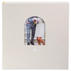 Goldbuch Fotoalbum Herzensmoment 30x31 Beige, Hochzeitsalbum 60 weiße Seiten