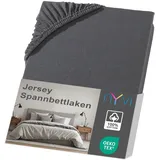 nyvi Spannbettlaken Jersey 140 x 200 - 160 x 200 cm anthrazit