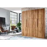 Home affaire Kleiderschrank Azelie, aus Wildeiche Massivholz-Kleiderschrank, im 50 cm Raster planbar braun 202 cm x 223 cm x 62 cm