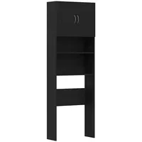 VidaXL Waschmaschinenschrank Schwarz Eichen-Optik 64x24x190 cm