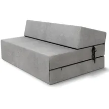 Fdm Klappmatratze Suzi Maxi 120x200 cm Kaltschaum, Gästematratze Höhe 14 cm Härtegrad H3, Öko-Tex Allergikergeeignet Bezug Trinity Waschbar grau