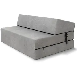 Fdm Klappmatratze Suzi Maxi 120x200 cm Kaltschaum, Gästematratze Höhe 14 cm Härtegrad H3, Öko-Tex Allergikergeeignet Bezug Trinity Waschbar grau