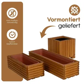 BooGardi Blumenkasten 64 x 20 x 14 cm Dunkelbraun