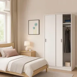 Dmora Schiebetürenschrank 100 x 200 x 50 cm Weiß