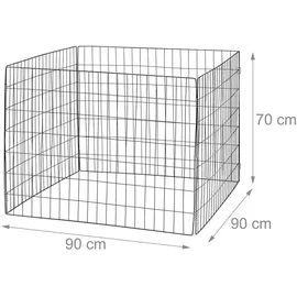 Relaxdays Komposter Metall, 2er Set, schwarz