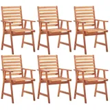 vidaXL Gartenstuhl 60,1 x 69,5 x 33,6 cm braun 6 St.