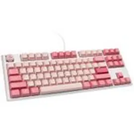 Ducky One 3 Gossamer Pink Gaming Tastatur - MX-Ergo-Clear US Englisch Pink, Weiß