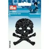 Prym Applikation Glamourtransfer Totenkopf schwarz