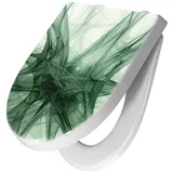 Primedeco WC-Sitz mit Absenkautomatik Motiv Abstrakte Strukturen (1-St), Absenkautomatik, Soft-Close grün