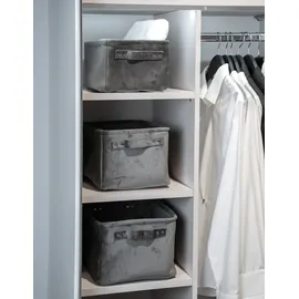 Home4You Aufbewahrungskorb 2er Set 33 x 23 x 23 cm grau