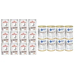 ROYAL CANIN Gastro Intestinal Low Fat LF22 12x420g + ENZO VET Darm-Diät mit Erkrankungen des Verdauungstraktes mit Lamm für Hunde 8x400g