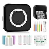GuKKK Mini Drucker, Mobiler Fotodrucker, Tragbarer Thermodrucker mit Bluetooth für Smartphone, Lernhilfe, Lernnotizen, Journal und Notizen
