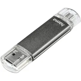 Hama FlashPen Laeta Twin 64 GB grau USB 2.0 00123926