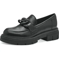 Marco Tozzi Damen Loafer mit Absatz Elegant Vegan, Schwarz (Black), 37