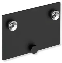 Hewi System 900 Montageplatte 900.51.00160DC Edelstahl pulverbeschichtet schwarz tiefmatt, 163x109x15,6mm