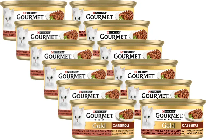 Purina Gourmet Gold Ente/Truthahn in Sauce 12x85g (Rabatt für Stammkunden 3%)