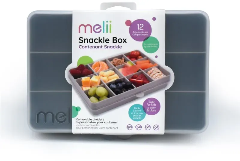 Melii Snackle Box Schachtel für die Zwischenmahlzeit Grey 1368 ml