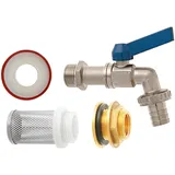 Karasto Regentonnen Anschluss Set 3/4" silber