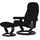 Stressless Relaxsessel mit Hocker Leder 75 x 112 x 87 cm Schwarz