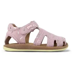 Camper für Mädchen. 80372-079 Rosa Leder-Krabben-Sandalen (26), Wohnung, Klettverschluss, Lässig, Kinderbekleidung