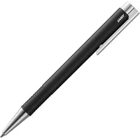 LAMY Kugelschreiber logo M+, Bruchfester Kunststoff, abgefederter Stahlclip und Drücker schwarz